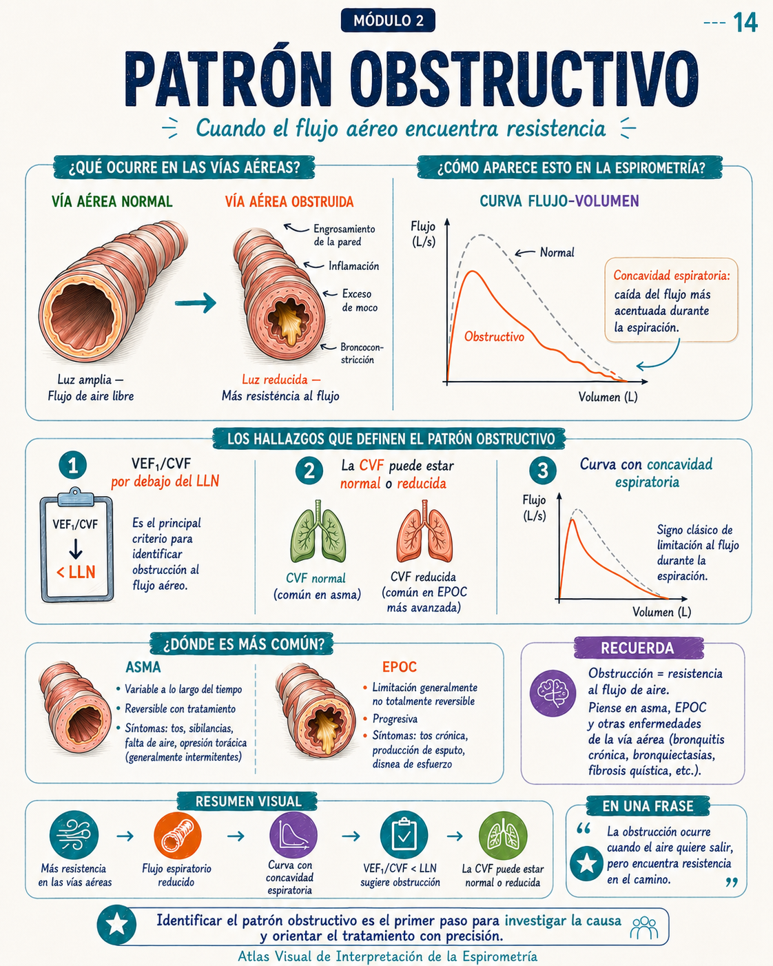 Muestra real del Atlas Visual de Interpretación de la Espirometría
